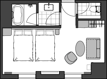 デラックスツイン レウアウト