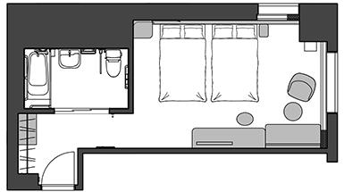 ユニバーサルツイン レウアウト